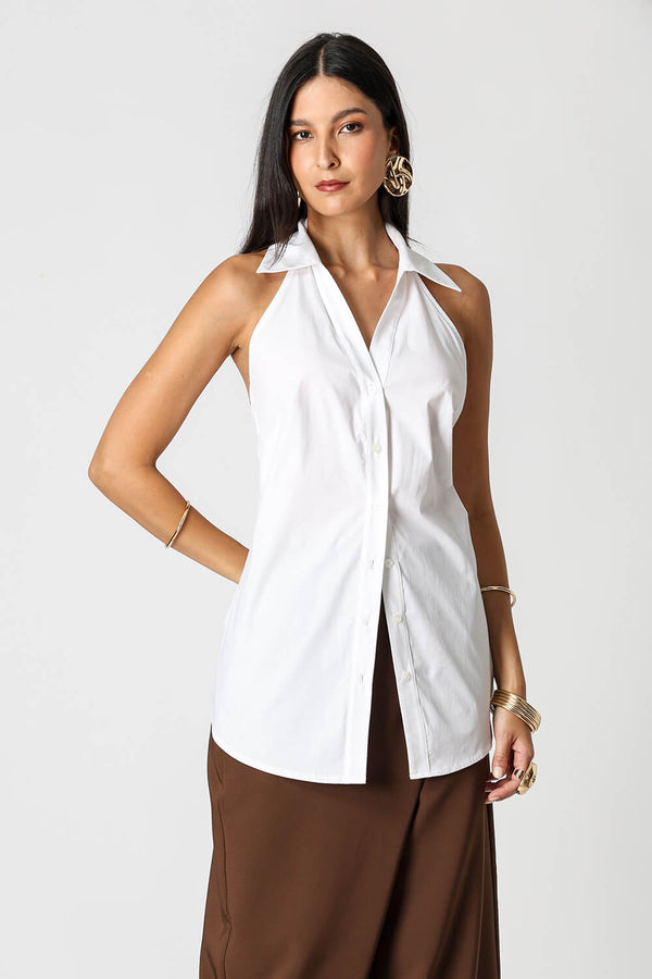 Colete e Blusa Alfaiataria com Ombreiras