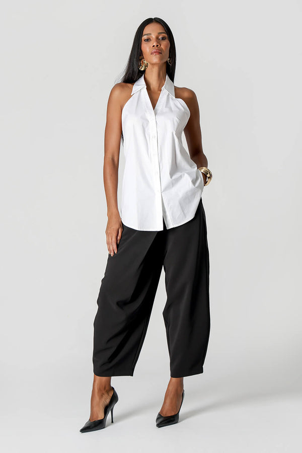 Colete e Blusa Alfaiataria com Ombreiras