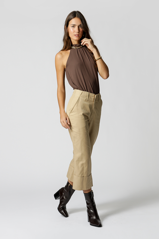 Pantalones de pierna ancha - BEIGE ESC