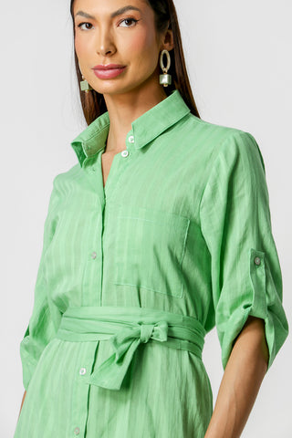 Chemise Com Faixa Na Cintura - VERDE