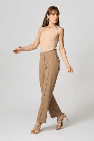 Pantalones rectos con abertura delantera - FENDI