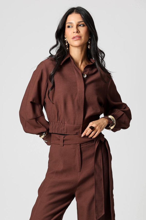 Jaqueta Cropped Viscose Heavy