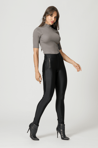 Pantalones ajustados - NEGRO