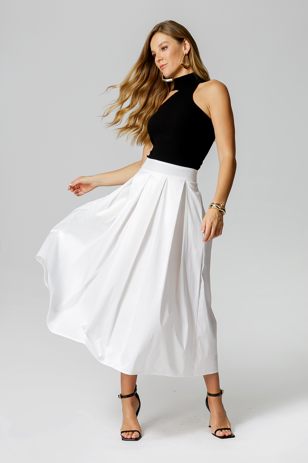 Saia Ampla Com Pregas