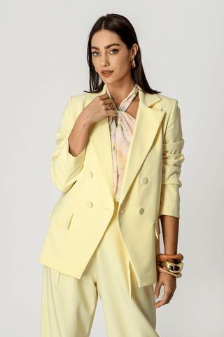Blazer Alfaiataria 4 Botões - AMARELO CL