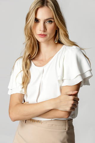 Blusa Manga Dupla - OFF WHITE