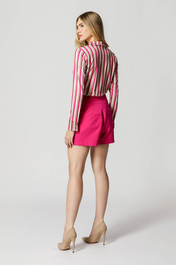 Camisa Feminina Slim Estampada