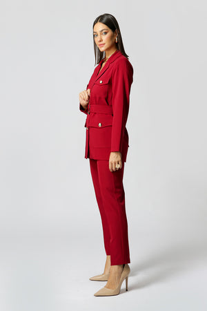 Blazer Com Bolsos E Botões Dourados