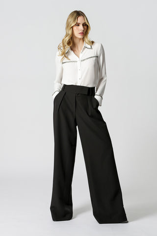 Camisa Com Detalhe Em Brilho - OFF WHITE