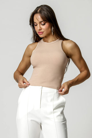 Blusa básica de canalé - ARENA