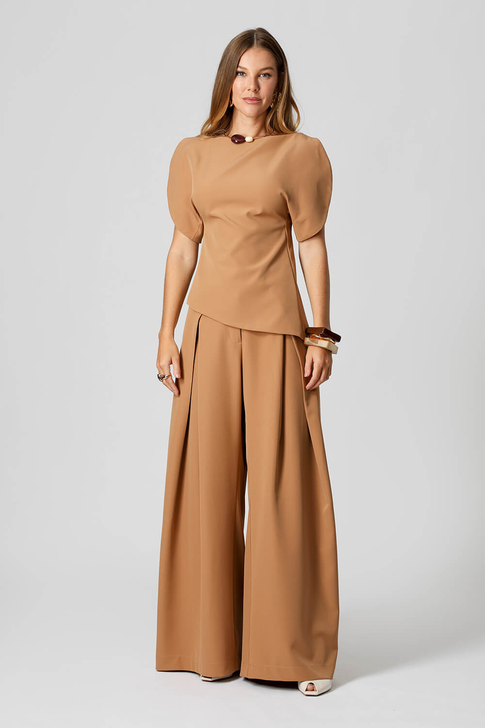 Blusa Alfaiataria Manga Balloon