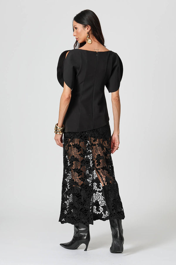 Blusa Alfaiataria Manga Balloon