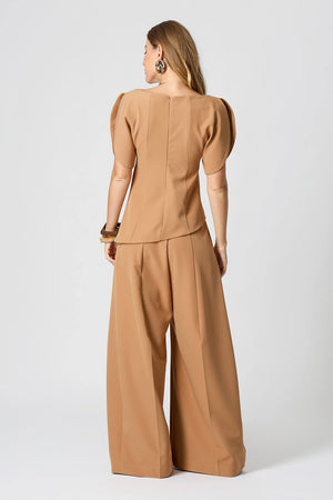 Blusa Alfaiataria Manga Balloon