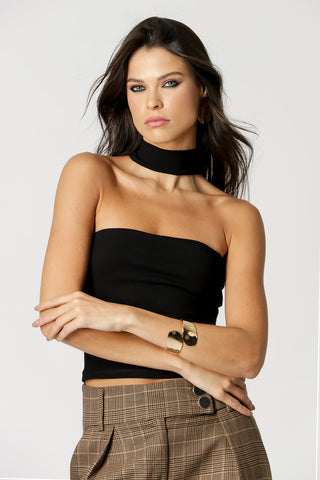 Blusa Com Gola - PRETO