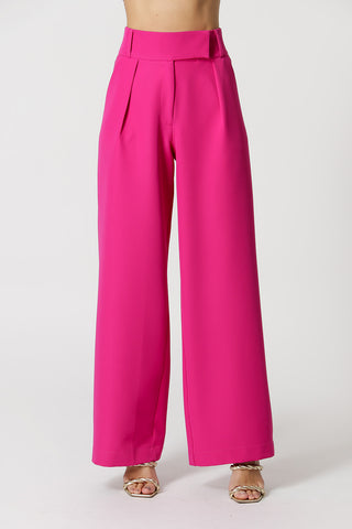 Calça Pantalona Cós Minimalista - MAGENTA