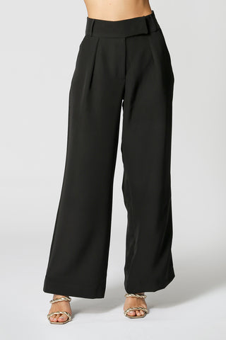 Calça Pantalona Cós Minimalista - PRETO 1