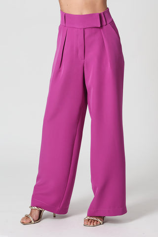 Calça Pantalona Cós Minimalista - FUCSIA