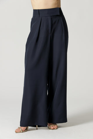 Calça Pantalona Cós Minimalista - MARINHO