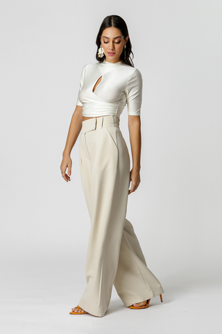 Calça Pantalona Cós Minimalista - GELO
