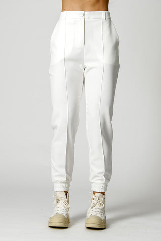 Pantalones de chándal con elástico - BLANCO ROJO