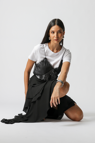 T-shirt Com Renda - BRANCO
