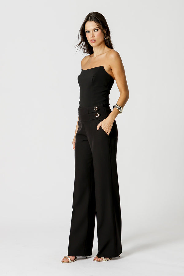 Blusa Sem Alça De Alfaiataria