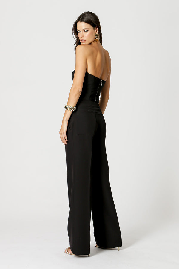 Blusa Sem Alça De Alfaiataria