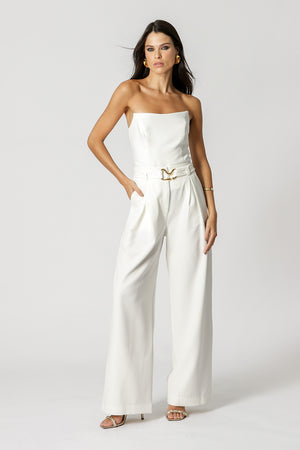 Blusa Sem Alça De Alfaiataria