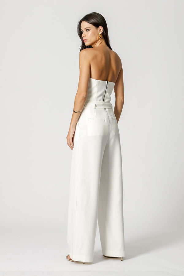 Blusa Sem Alça De Alfaiataria