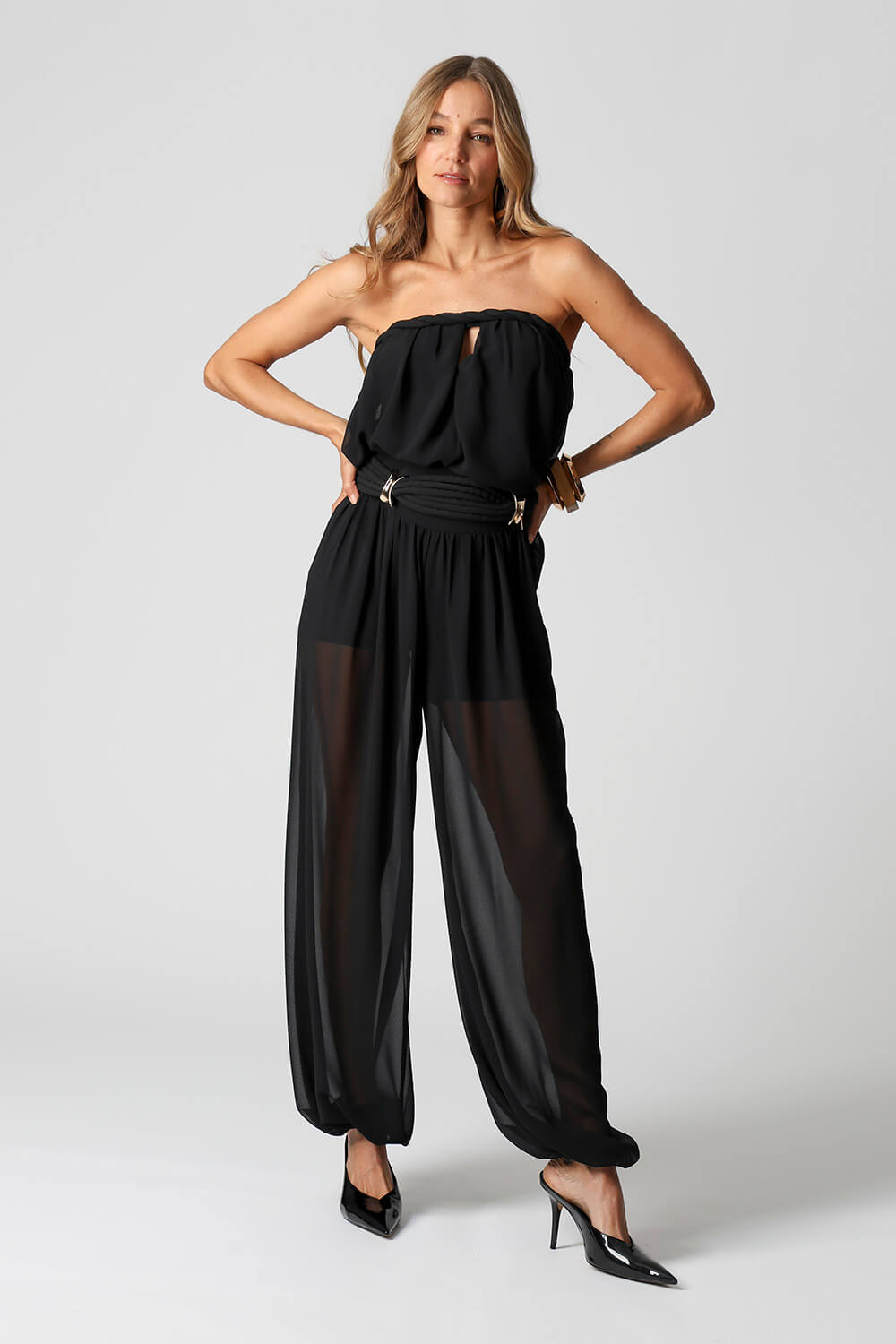 Calça Aladim Com Cinto Torcido