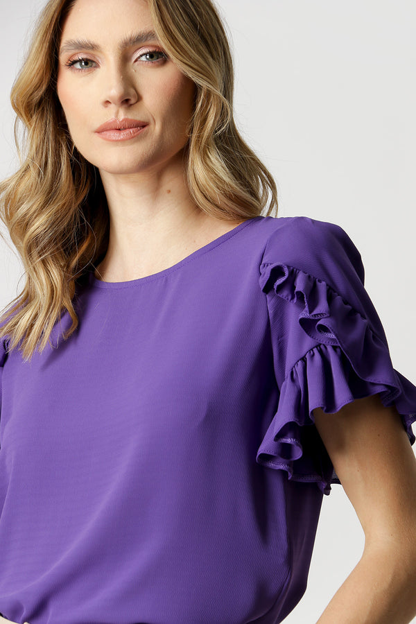 Blusa Com Babados Na Manga