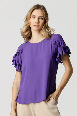 Blusa Com Babados Na Manga