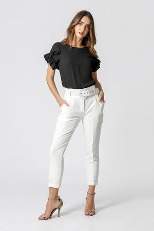 Blusa Com Babados Na Manga