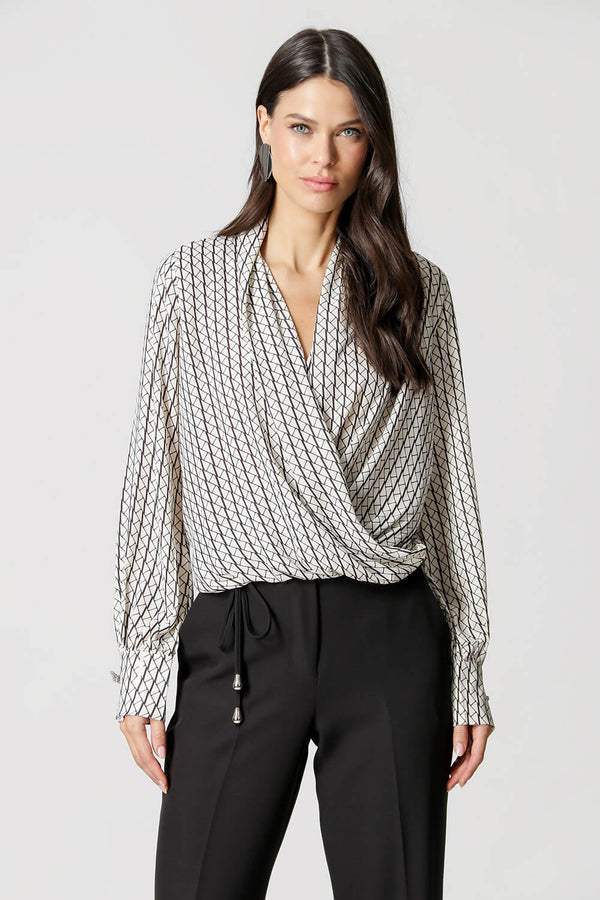 Blusa Cachequer Manga Longa Estampada
