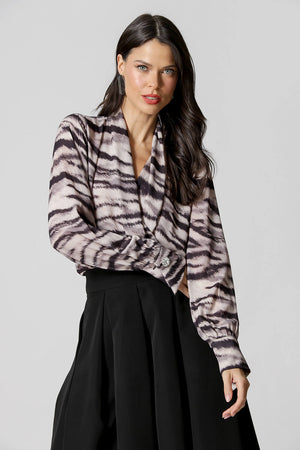 Blusa Cachequer Manga Longa Estampada