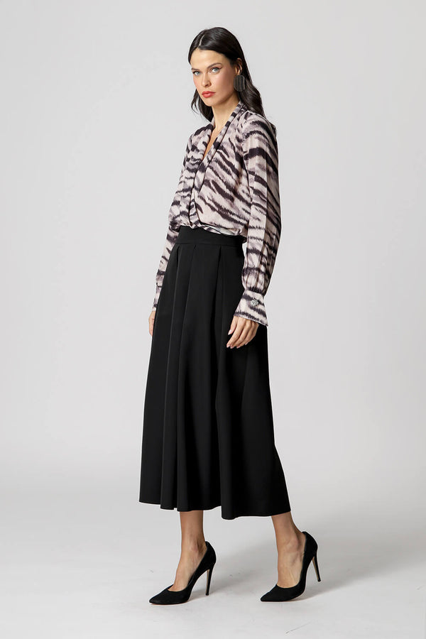 Blusa Cachequer Manga Longa Estampada