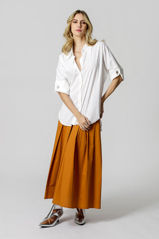 Camisa Ampla Manga 3/4 - BRANCO