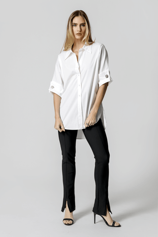Camisa Ampla Manga 3/4 - OFF WHITE