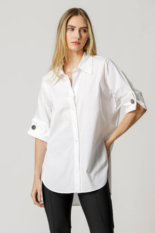 Camisa Ampla Manga 3/4 - OFF WHITE