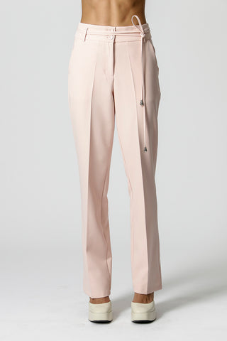Pantalones con cinturón de tiras - NUDE