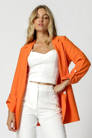 Blazer Alfaiataria Longline - LARANJA 1