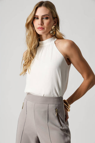 Pantalones anchos con cremallera - GRIS