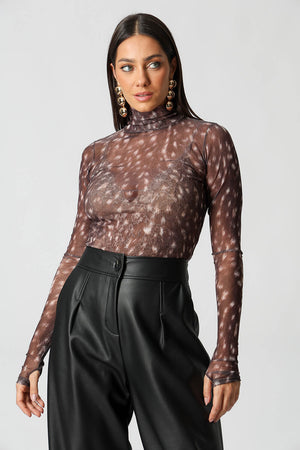 Blusa Manga Longa Estampa Bambi
