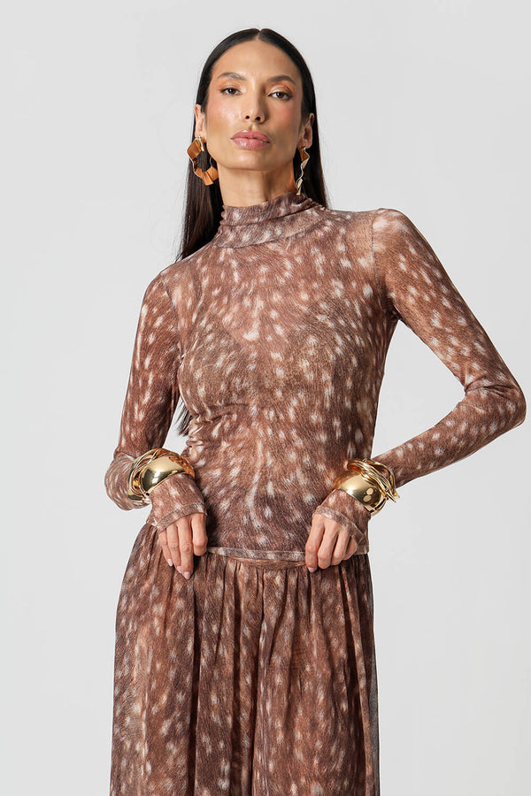 Blusa Manga Longa Estampa Bambi