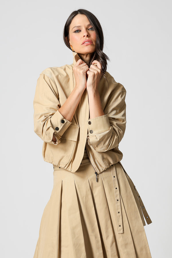 Jaqueta Bomber Com Bolsos Amplos