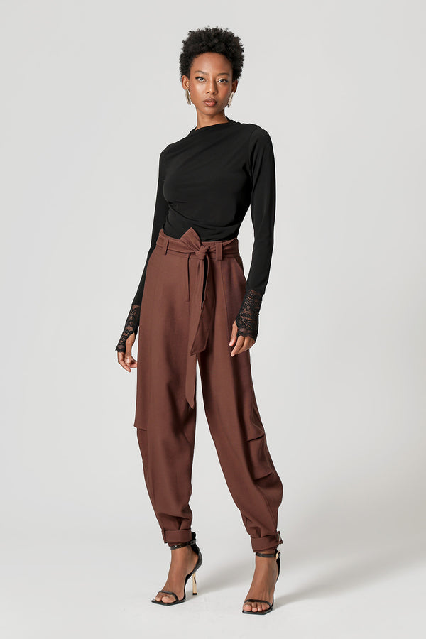 Blusa Manga Longa com Renda
