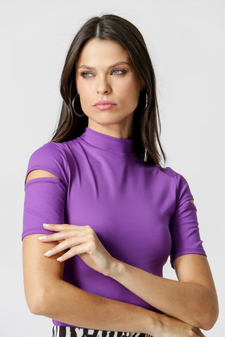 Blusa Com Manga Vazada - ROXO 1