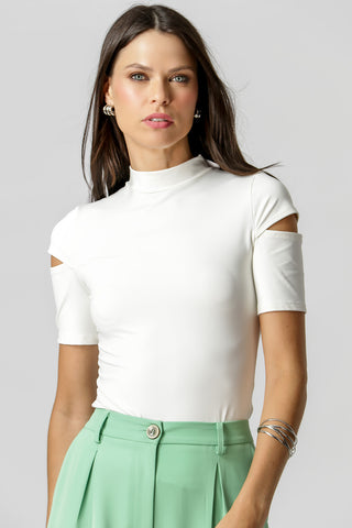 Blusa con mangas abiertas - OFF WHITE 1