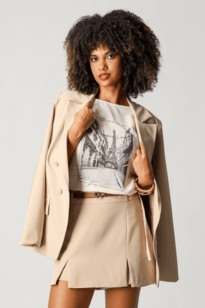 T-shirt Com Estampa e Pedrarias