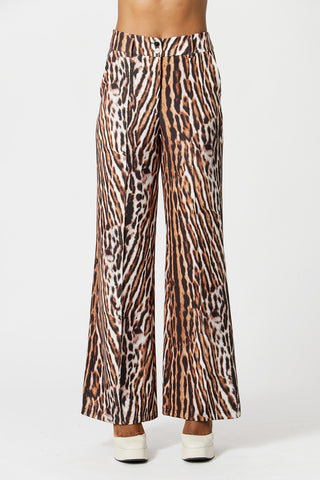 Calça Pantalona Estampada - CAFE 2081